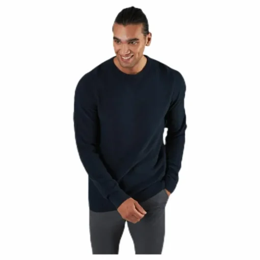 Aaron Knit Crew Neck Blue