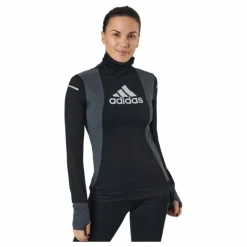 Adidas Blocked Longsleeve Tee Women Black / Grey Six