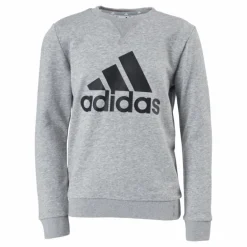 Adidas Boys Essentials Big Logo Sweatshirt Medium Grey Heather / Black