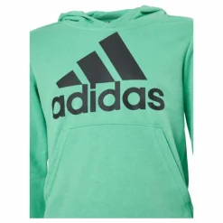 Adidas Boys Essentials Big Logo Hoodie Semi Screaming Green / Black
