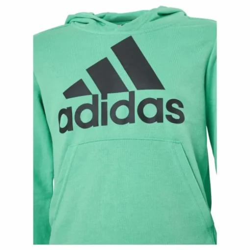 Adidas Boys Essentials Big Logo Hoodie Semi Screaming Green / Black
