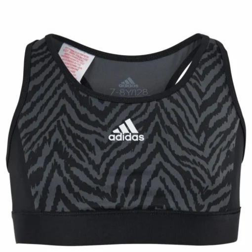 Adidas Girls D2M Bra-Top Black / Grey Six / Black