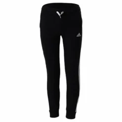 Adidas Girls Essentials 3 Stripes Ft Pant Black / White