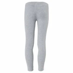 Adidas Girls Essentials 3 Stripes Leggings Medium Grey Heather / Clear Pink