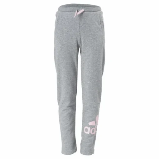 Adidas Girls Essentials Big Logo Pant Medium Grey Heather / Clear Pink