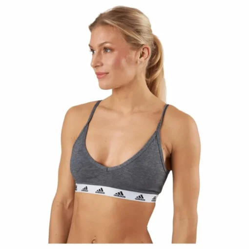 adidas Purebare Light-Support Bra Dark Grey Heather