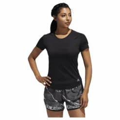 Adidas Run It Short Sleeve Tee Women Black