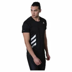 Adidas Run It Tee Pb 3 Stripes Men Black