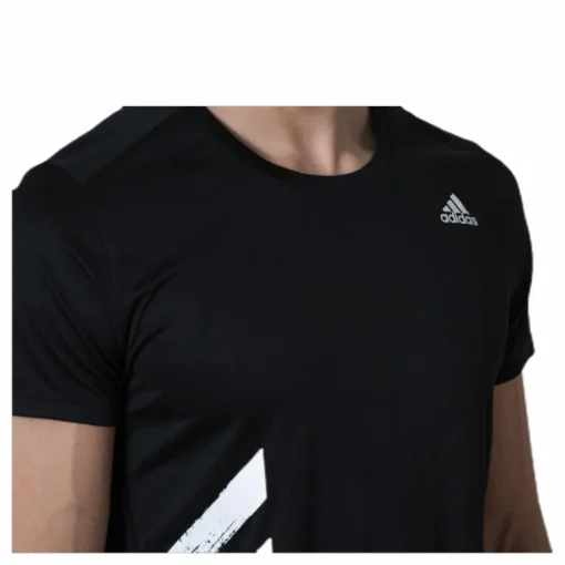 Adidas Run It Tee Pb 3 Stripes Men Black