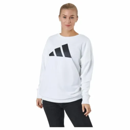 Adidas Sportswear Three Bar Sweatshirt White
