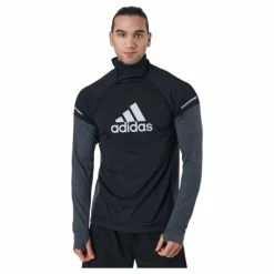 Adidas Turtle Graphic Block Longsleev Tee Men Black / Grey Six