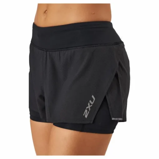 Aero 2-in-1 4 Inch Shorts Black/silver Reflective