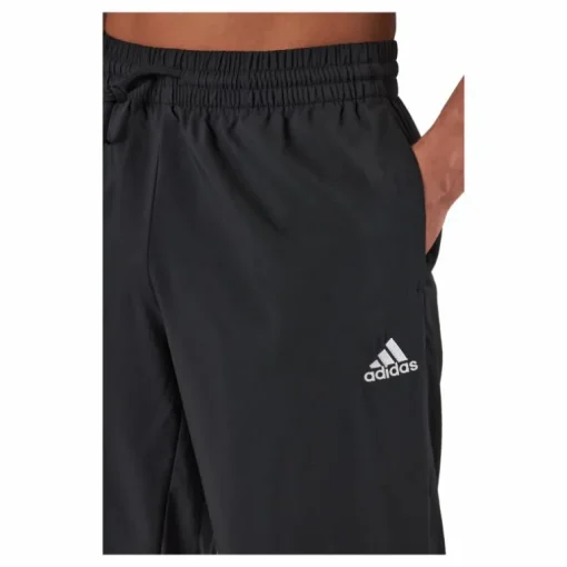 AEROREADY Essentials Stanford Open Hem Embroidered Small Logo Tracksuit Bottoms Black