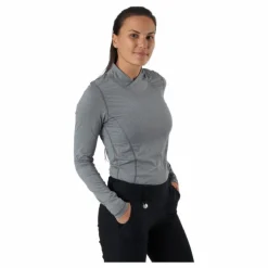 Agnes Ls Mock Neck Granite
