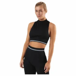 Aila Circular Sports Top Black