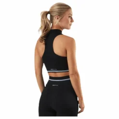 Aila Circular Sports Top Black