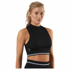 Aila Circular Sports Top Black