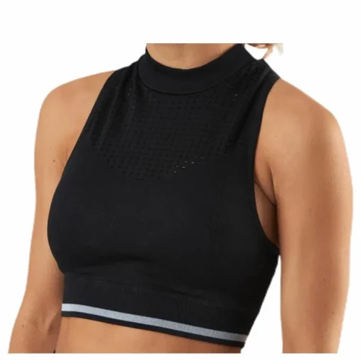 Aila Circular Sports Top Black
