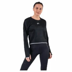 Air Midlayer Crew Black