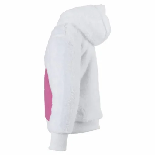 Air Sherpa Half Zip Hoodie Junior Pink/White