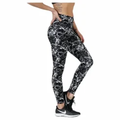Alec Printed Tights White/Black