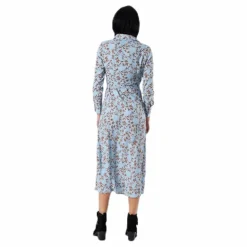 Alma Poly L/S Shirt Dress Aop Blue