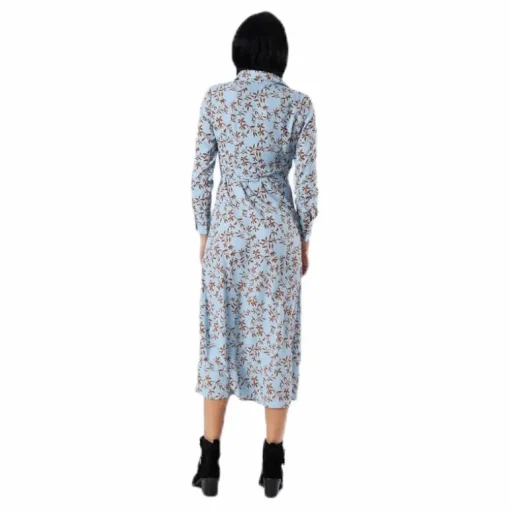 Alma Poly L/S Shirt Dress Aop Blue
