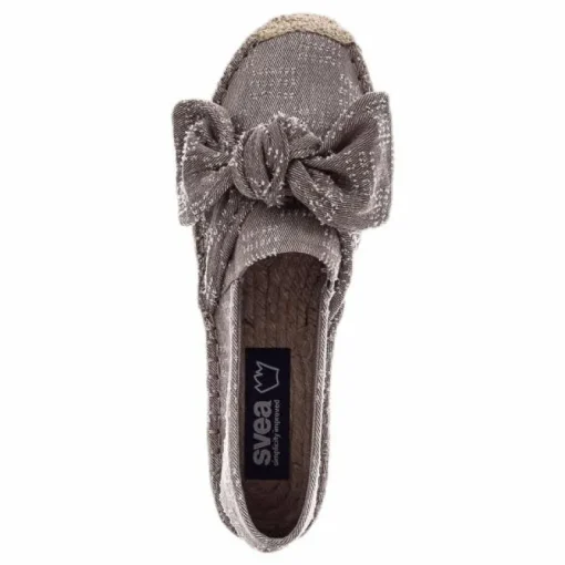 Amanda Knot Espandrillo Grey/Beige