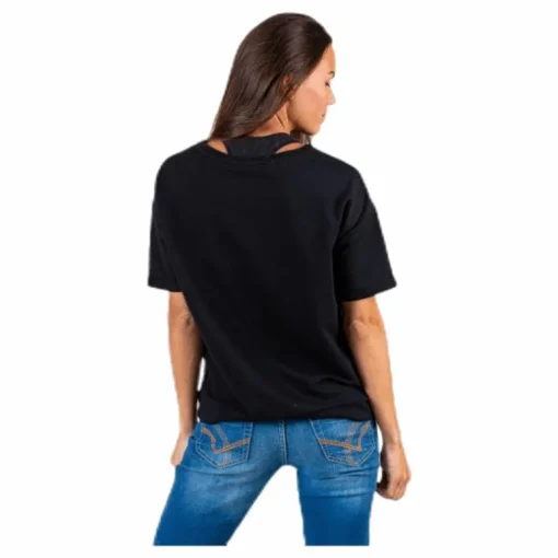 Arina Ss Loose Sweat Top Black