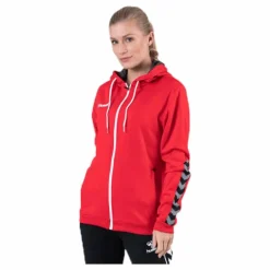 Authentic Poly Zip Hoodie Red