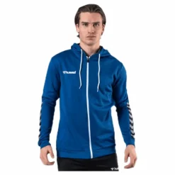 Authentic Poly Zip Hoodie Blue
