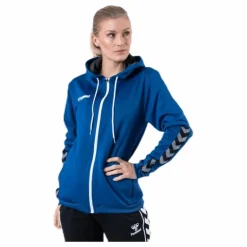 Authentic Poly Zip Hoodie Blue