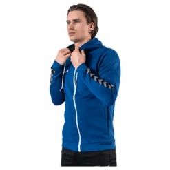 Authentic Poly Zip Hoodie Blue