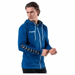 Authentic Poly Zip Hoodie Blue