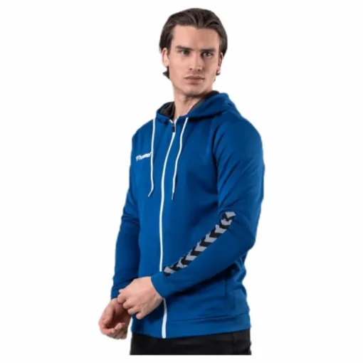 Authentic Poly Zip Hoodie Blue