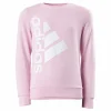 Badge of Sport Logo Crewneck Sweatshirt Clear Pink