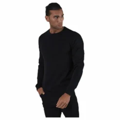 Basic Knit Crew Neck Black