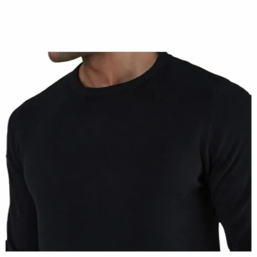 Basic Knit Crew Neck Black