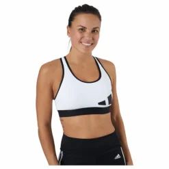 Believe This 3Bar Logo Bra White / Black