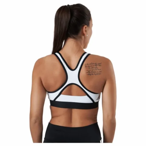 Believe This 3Bar Logo Bra White / Black