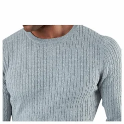Blacamp Cable Knit Crew Neck Grey