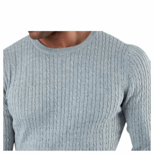 Blacamp Cable Knit Crew Neck Grey
