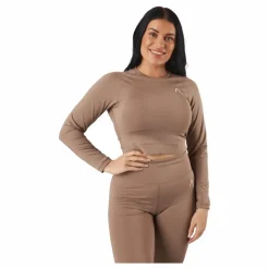 Blacc Recy Long Sleeve Top Taupe Grey