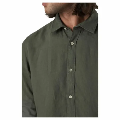 Bluplain Linen Shirt L/s Svart