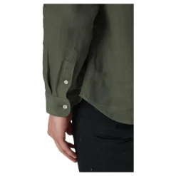 Bluplain Linen Shirt L/s Svart
