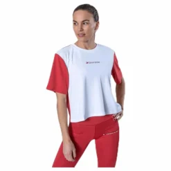 Boxy T-Shirt Short Sleeve Pink/White