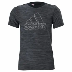 Boys Aeroready Heather Tee Black / Grey Four / White
