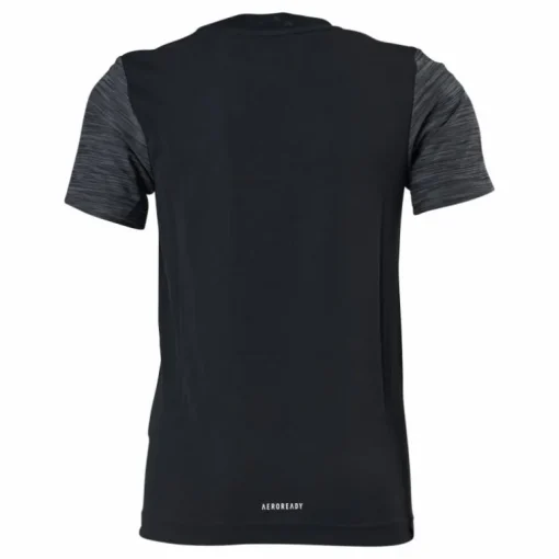 Boys Aeroready Heather Tee Black / Grey Four / White