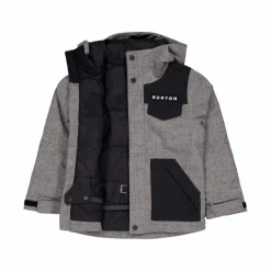 Boys Dugout Jacket Black/Grey