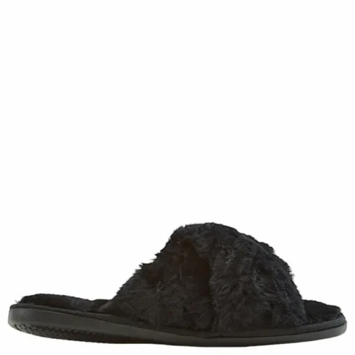 Brahny W Plush Slipper Black
